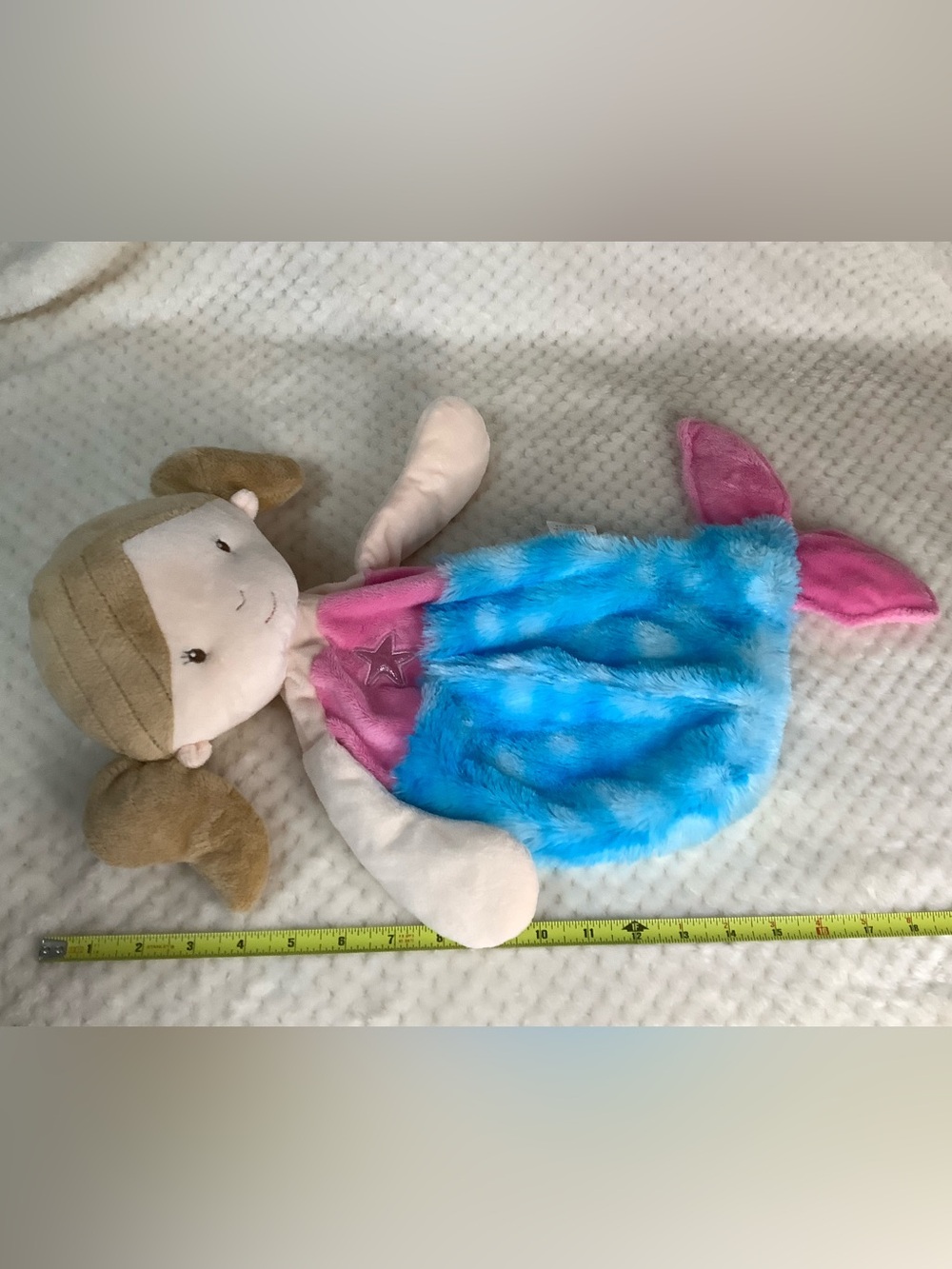Baby GANZ Plush Millie Mermaid Lovey Flat A Pat Doll Snuggler Lovey Security Toy - Picture 11 of 11